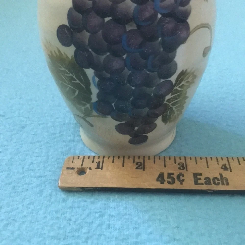 OIL DISPENSER BED BATH AND BEYOND “Bordeaux” vintage hand painted grapes 22 oz